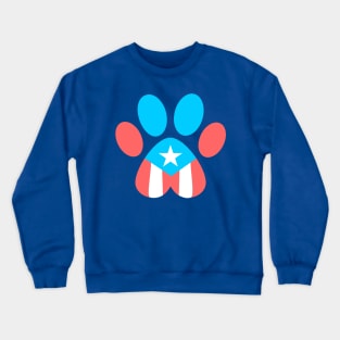 Puerto Rico Flag Pet Paw Boricua Crewneck Sweatshirt